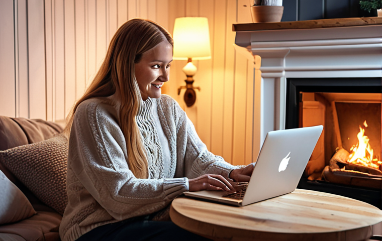 **

"Personalized customer journey, woman receiving tailored email on laptop, cozy Swedish home setting, hygge atmosphere, soft lighting, relevant content, subtle marketing automation in the background."

**